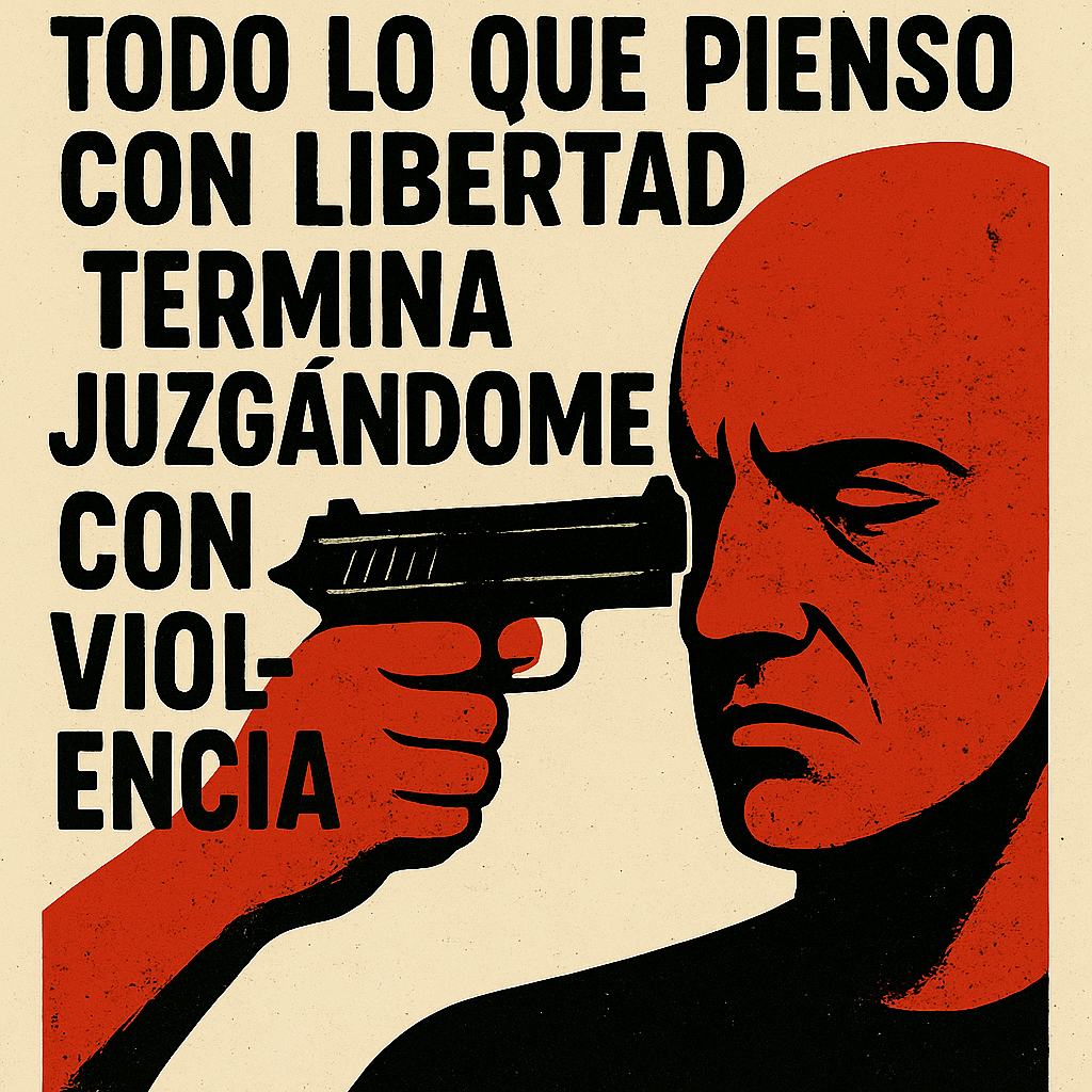 Todo lo que pienso con libertad termina juzgándome con violencia.